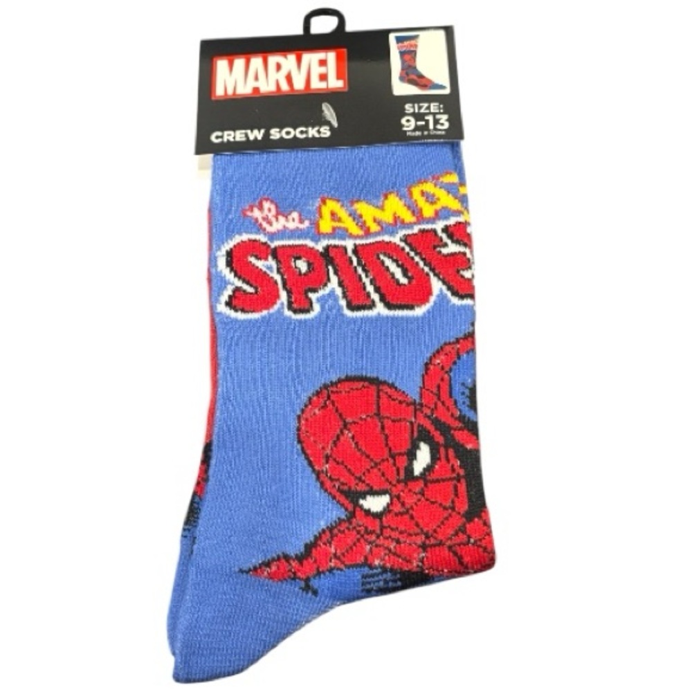 Marvel Spider-Man Crew Socks NEW